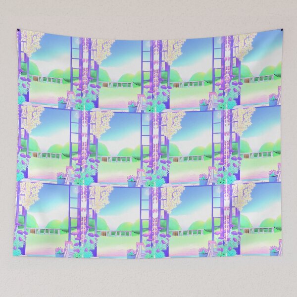 Item preview, pastel comic decor the courtyard designed and sold by janjacbu.