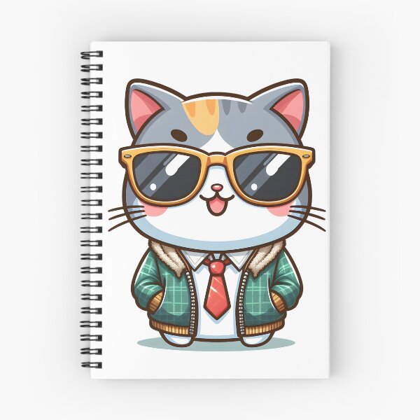 Item preview, A cartoon cat wearing sunglasses and a tie. designed and sold by Robo-toons.
