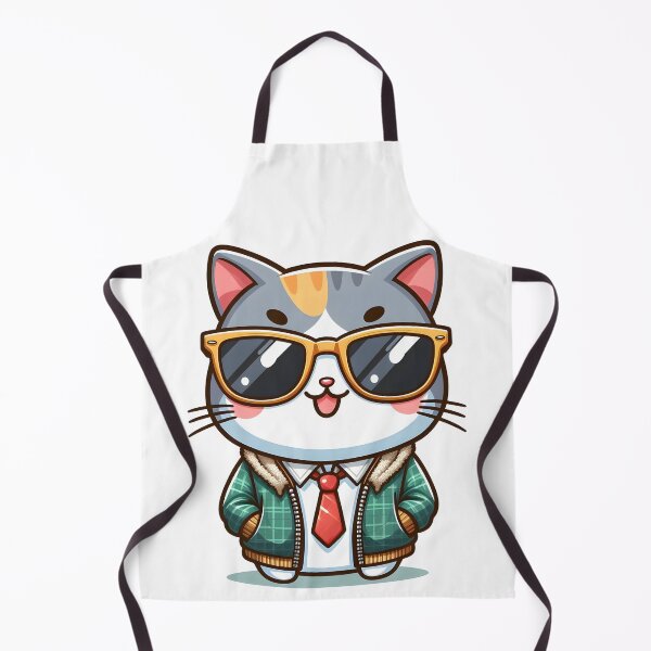 Item preview, A cartoon cat wearing sunglasses and a tie. designed and sold by Robo-toons.