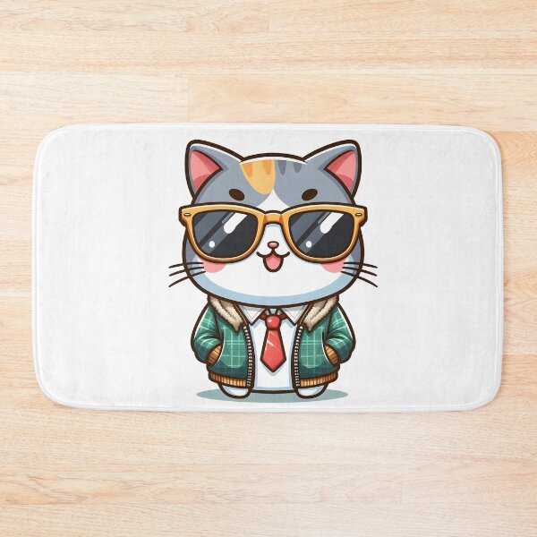 Item preview, A cartoon cat wearing sunglasses and a tie. designed and sold by Robo-toons.