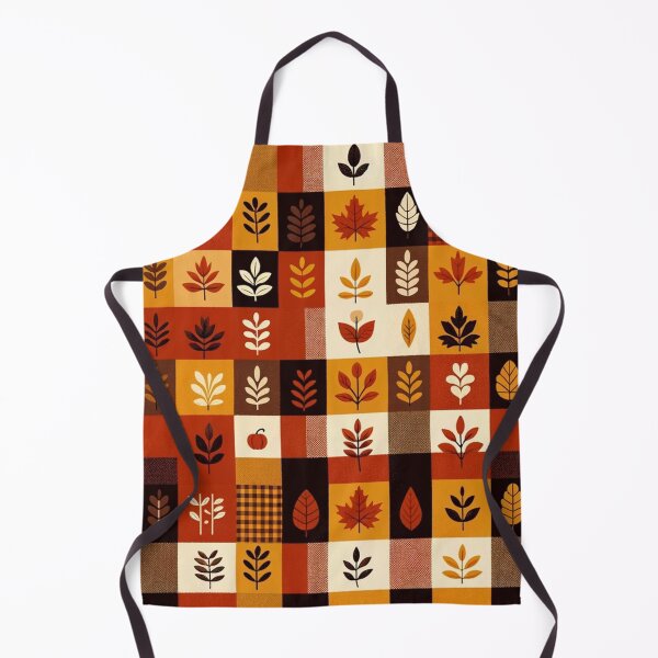 Artikelvorschau, Herbstlich inspirierter Gingham-Musterdruck entworfen und verkauft von PinUpPizzazz.