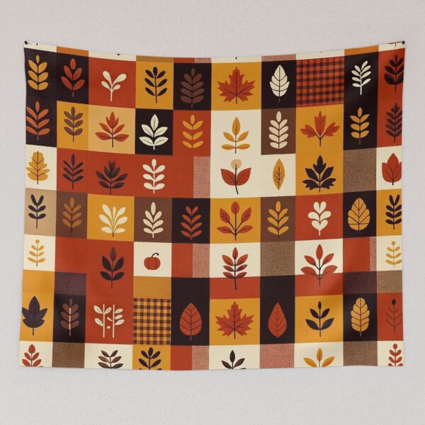 Item preview, Autumn-Inspired Gingham Pattern Print designed and sold by PinUpPizzazz.