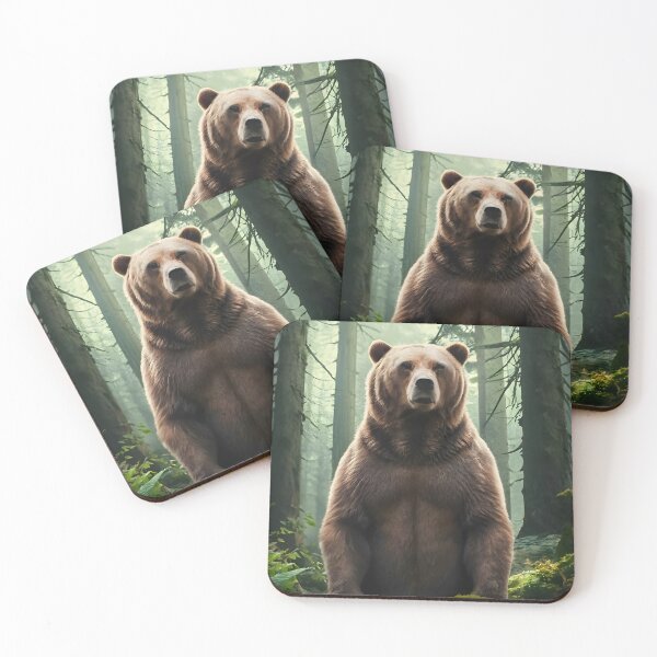 Item preview, Bear standing in the forest designed and sold by ratchawoot.