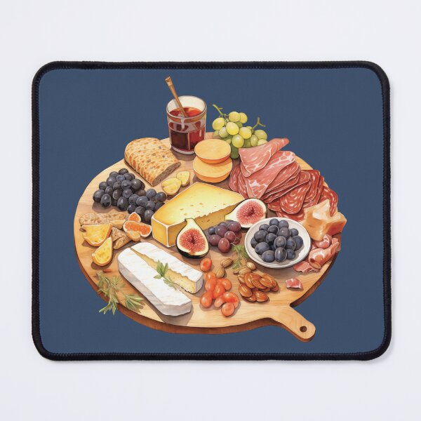 Item preview, Round Charcuterie Board With Cured Meat, Fruits, Nuts and Cheeses designed and sold by Alicia Chee.