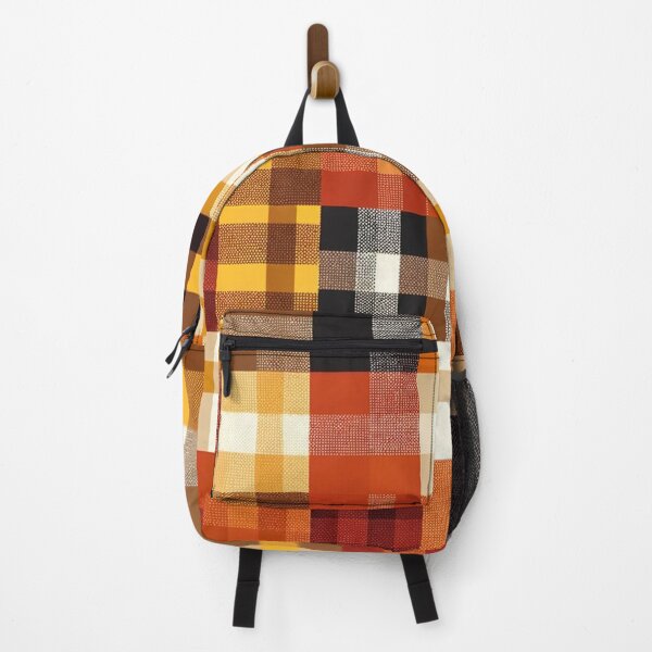 Item preview, Autumn-Inspired Checkered Pattern Print designed and sold by PinUpPizzazz.