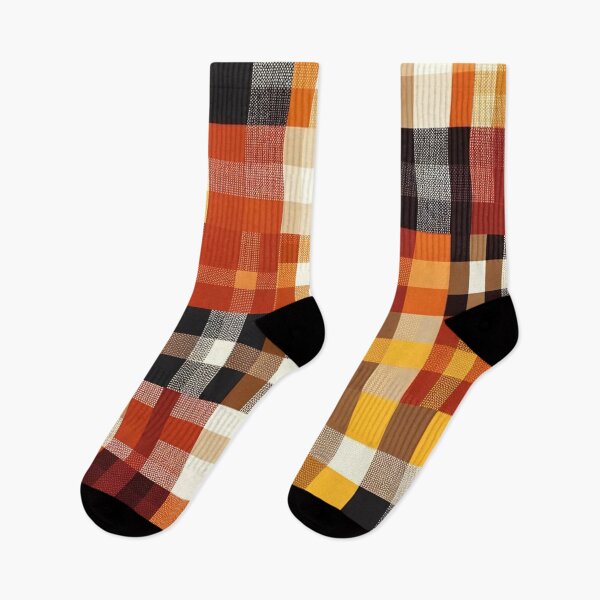 Item preview, Autumn-Inspired Checkered Pattern Print designed and sold by PinUpPizzazz.