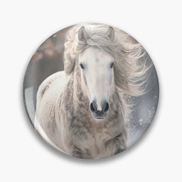 Item preview, Dappled Gray Pony Running through Snow designed and sold by Elisabeth Lucas.