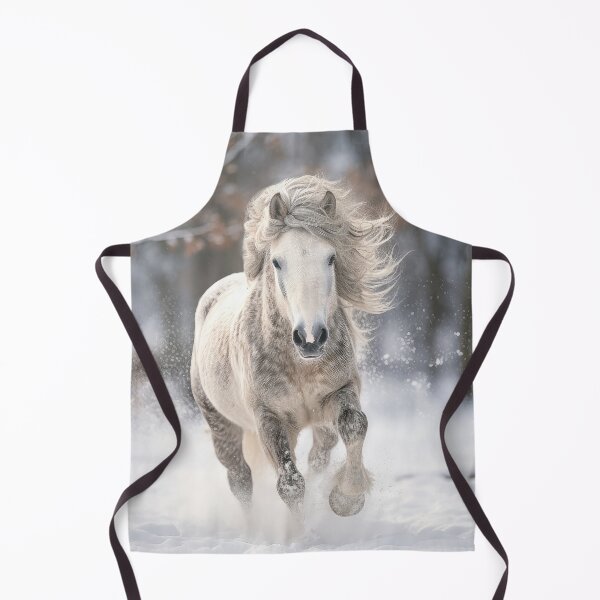 Item preview, Dappled Gray Pony Running through Snow designed and sold by Elisabeth Lucas.