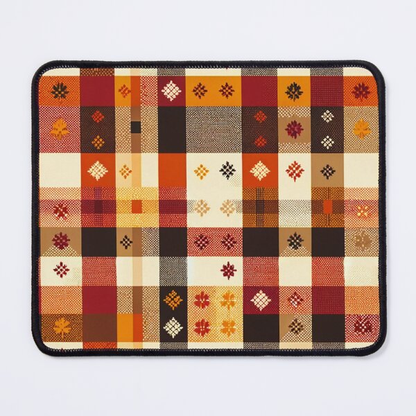 Item preview, Autumn-Inspired Checkered Pattern Print designed and sold by PinUpPizzazz.