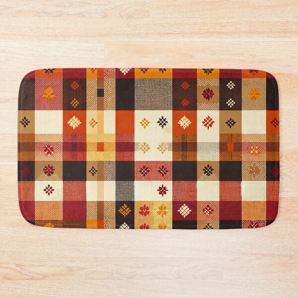 Item preview, Autumn-Inspired Checkered Pattern Print designed and sold by PinUpPizzazz.