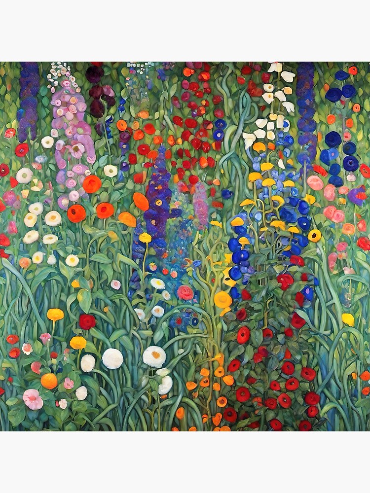 Gustav Klimt Flower Garden