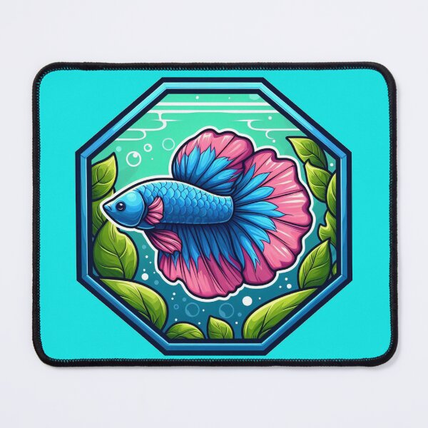 Item preview, Betta Cartoon Illustration Style betta Aquarium Fighting Fish designed and sold by CoffeeIsATrip.