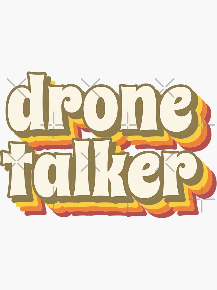 Thumbnail 3 of 3, Sticker, Drone Talker Retro designed and sold by Teesamust.