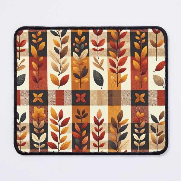 Item preview, Autumn-Inspired Checkered Pattern Print designed and sold by PinUpPizzazz.