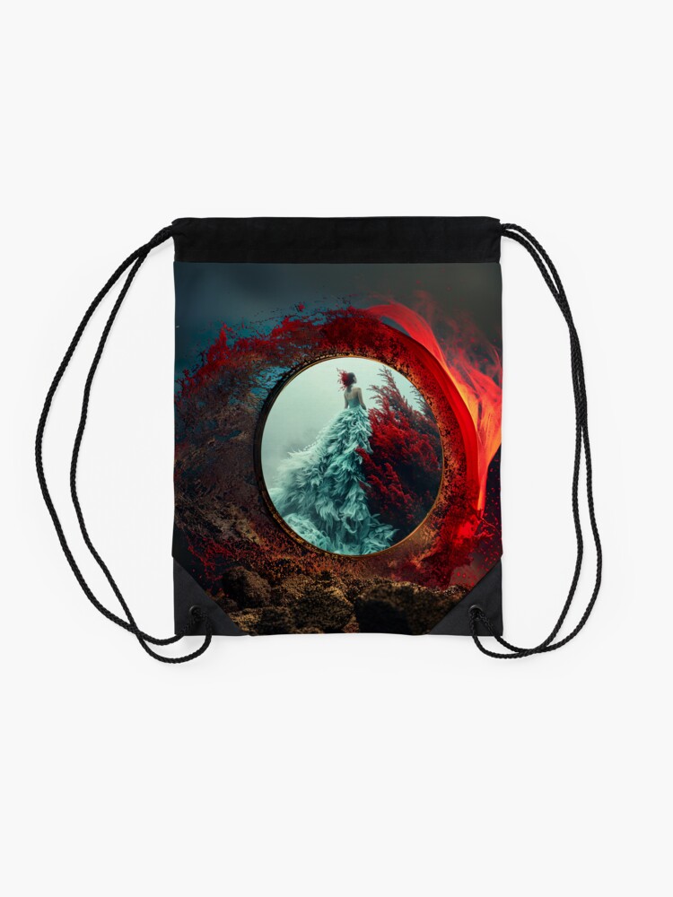 Thumbnail 2 of 3, Drawstring Bag, Remember: You Are a Wild & Joyous Occasion Waiting to Unfurl Its Wings, 2024 Anniversary Edition designed and sold by rebecka.