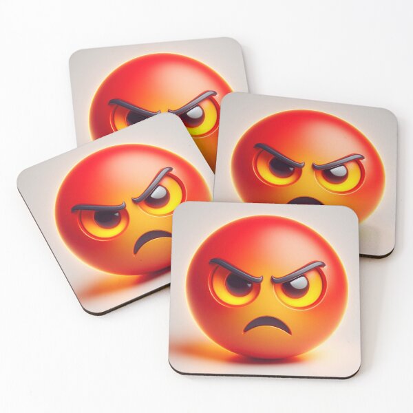 Item preview, Angry Emoji Red and Orange and Mad! designed and sold by shanblue6.