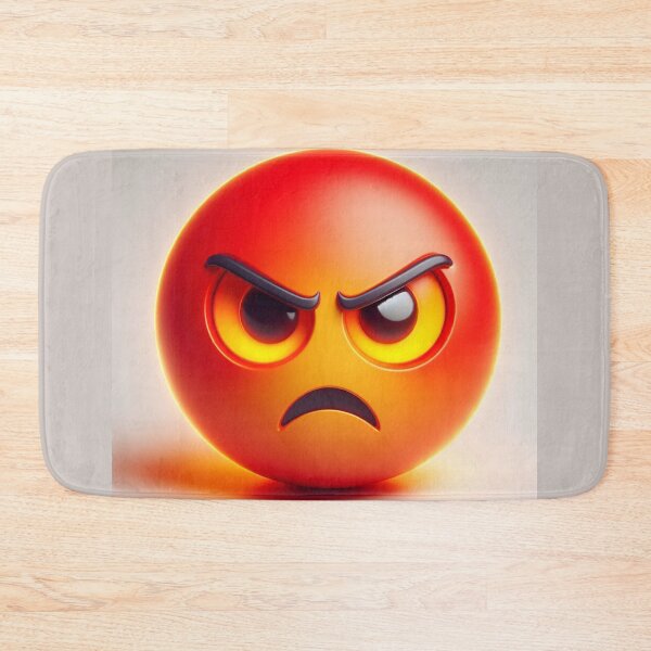 Item preview, Angry Emoji Red and Orange and Mad! designed and sold by shanblue6.