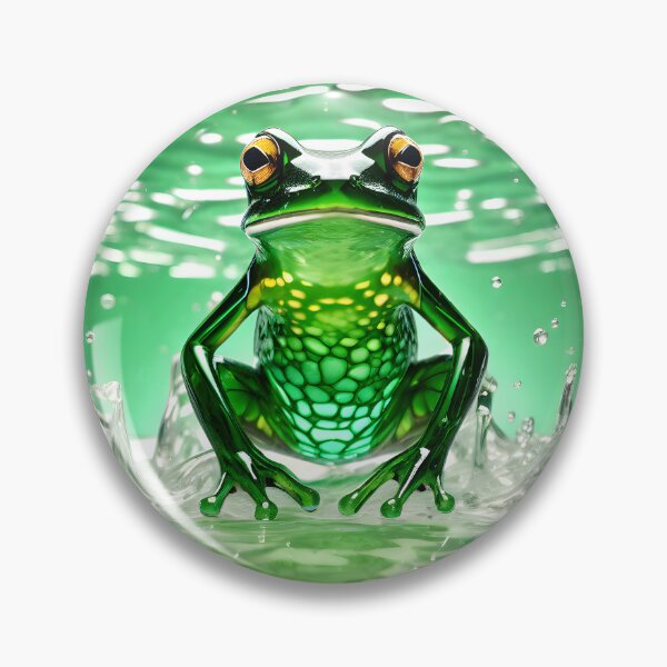 Item preview, Glassy green frog designed and sold by Cardsurveyors.