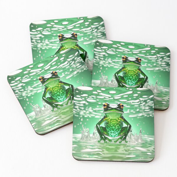Item preview, Glassy green frog designed and sold by Cardsurveyors.