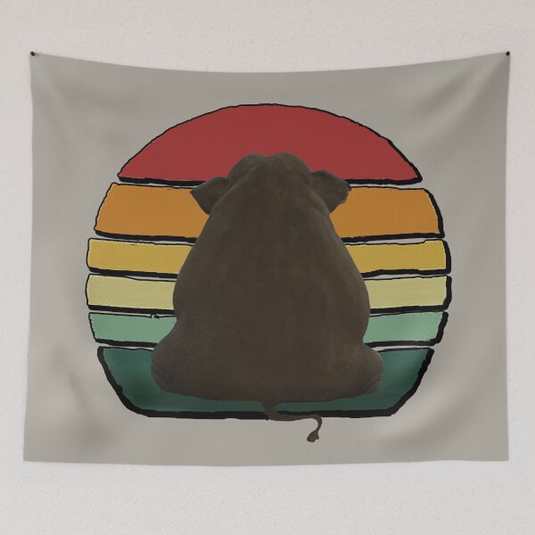 Item preview, ELEPHANT IN THE ROOM RETRO SUNSET designed and sold by THE AMERICAN TEEVANGELIST.