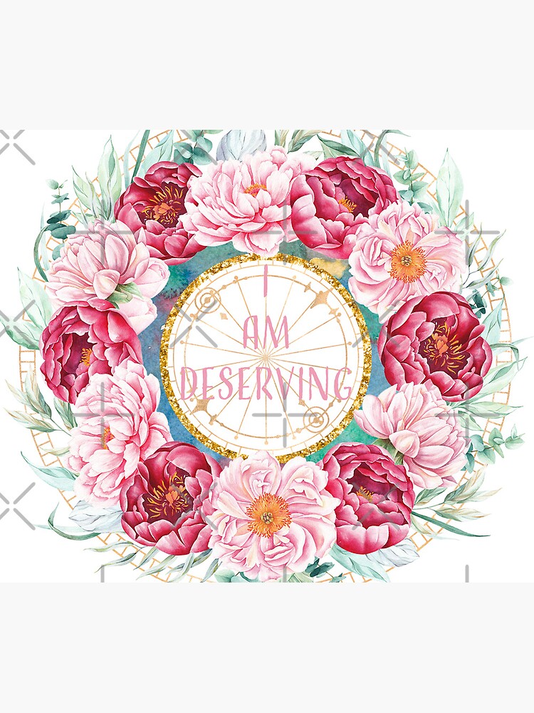 Thumbnail 5 of 5, Mouse Pad, i am deserving - affirmation daily mantra designed and sold by webgrrl.
