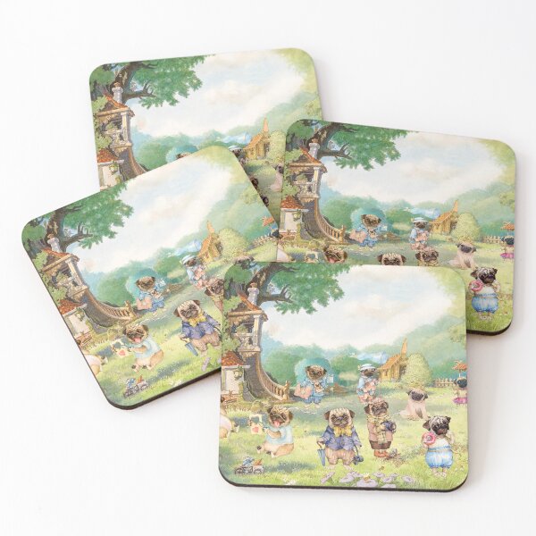 Item preview, Pugs In The Green Garden - An Old House designed and sold by Clitus.
