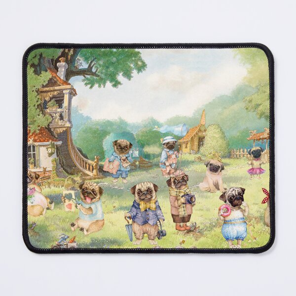 Item preview, Pugs In The Green Garden - An Old House designed and sold by Clitus.