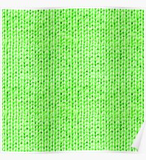 Knitted Wool neon green Poster