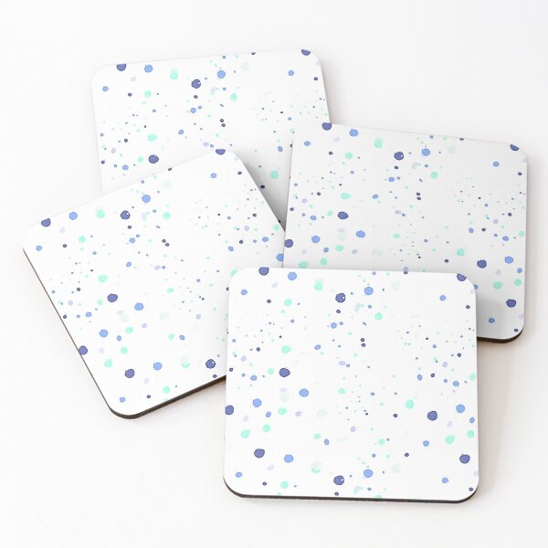 Item preview, Abstract Blue Dots on White Background Pattern for Prints  designed and sold by crazymessygirl.