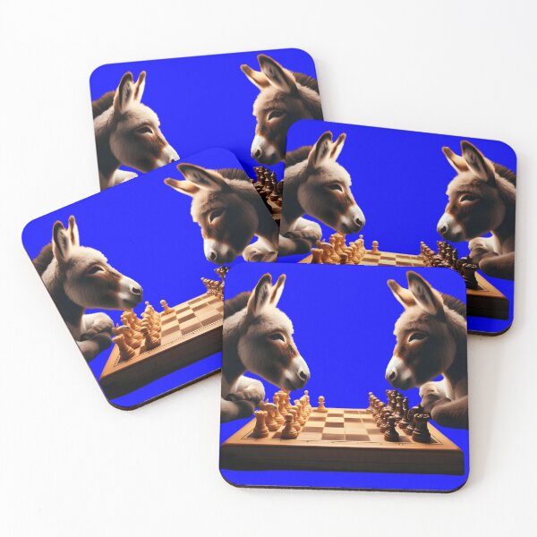 Item preview, Whimsical Chess Game: Clever Donkeys Strategy designed and sold by iwcus.