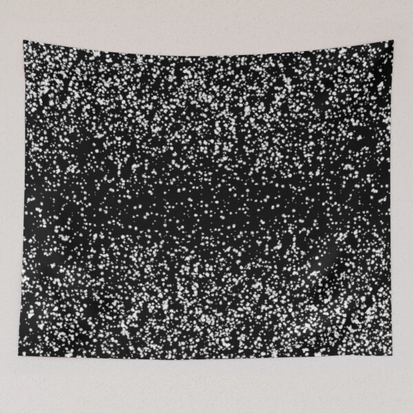 Item preview, White Glitter Sparkles on Black  designed and sold by itsggdesigns.