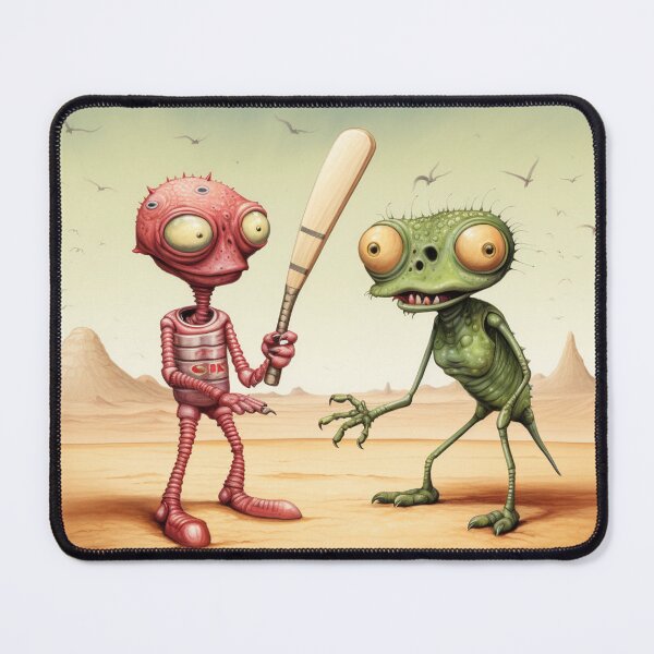 Item preview, Martians playing cricket 1 designed and sold by AstroRisq.