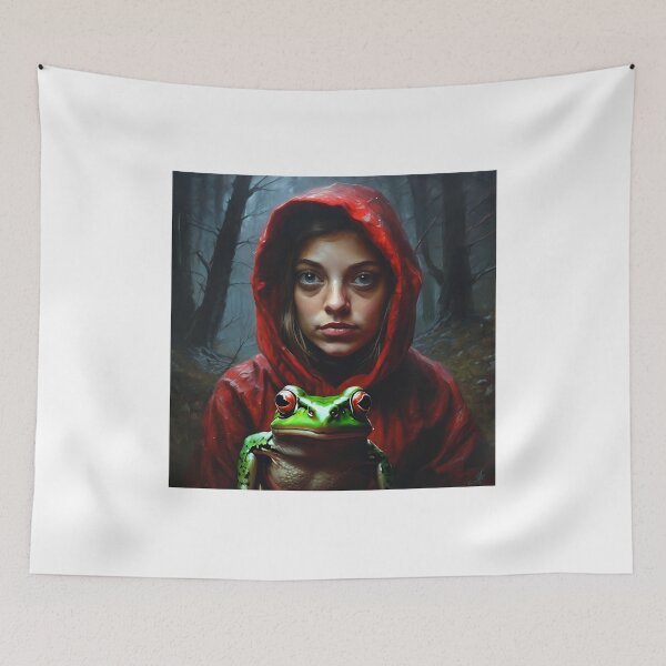 Item preview, Girl in Red Hood with Frog designed and sold by techiwebicodi.