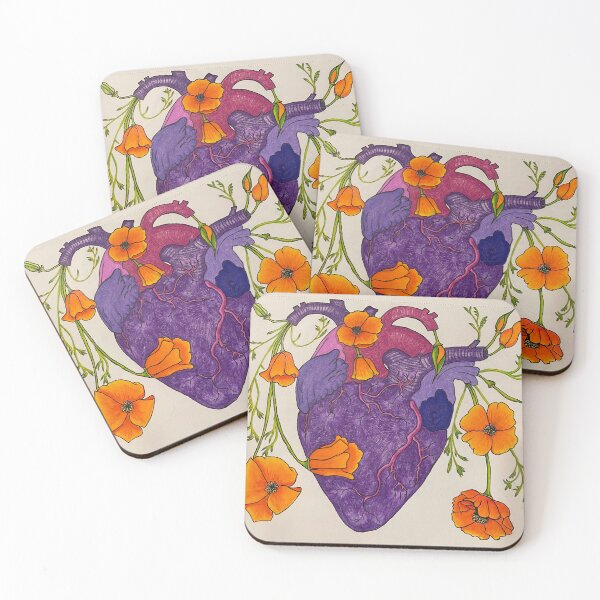 Item preview, Sacred Xam Purple & Poppies designed and sold by Jacqueline’s Hearts.