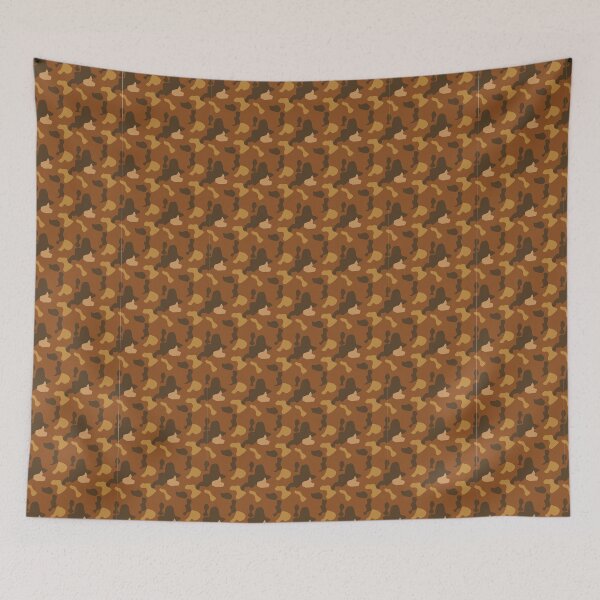 Item preview, Camouflage design, black, dark brown pattern. Suitable for men and women who like partying and camping. designed and sold by isaartboho.