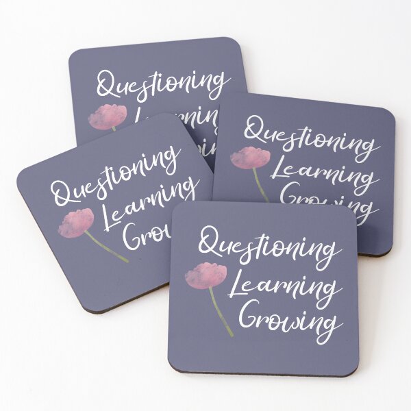 Item preview, Questioning, Learning, Growing | Pink Green White | Ultra Violet designed and sold by Wintre2.