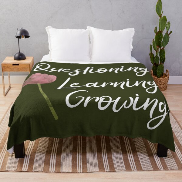 Item preview, Questioning, Learning, Growing | Pink Green White | Dark Green designed and sold by Wintre2.