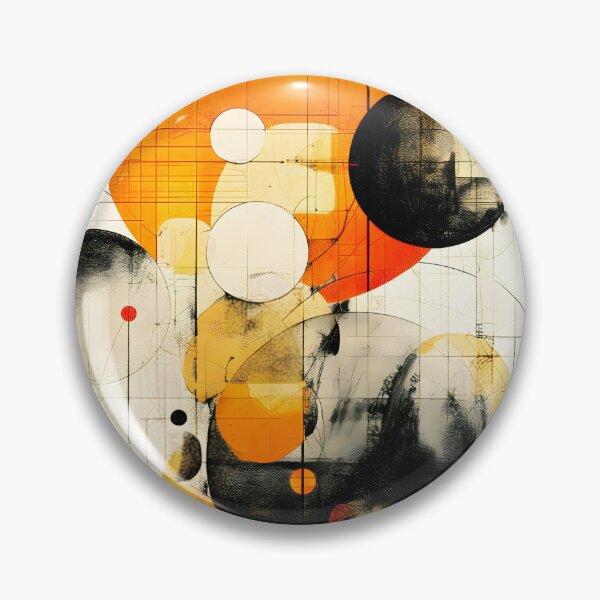 Item preview, Abstract geometric shapes overlaying grid, dynamic composition with warm tones designed and sold by vyreinadee.