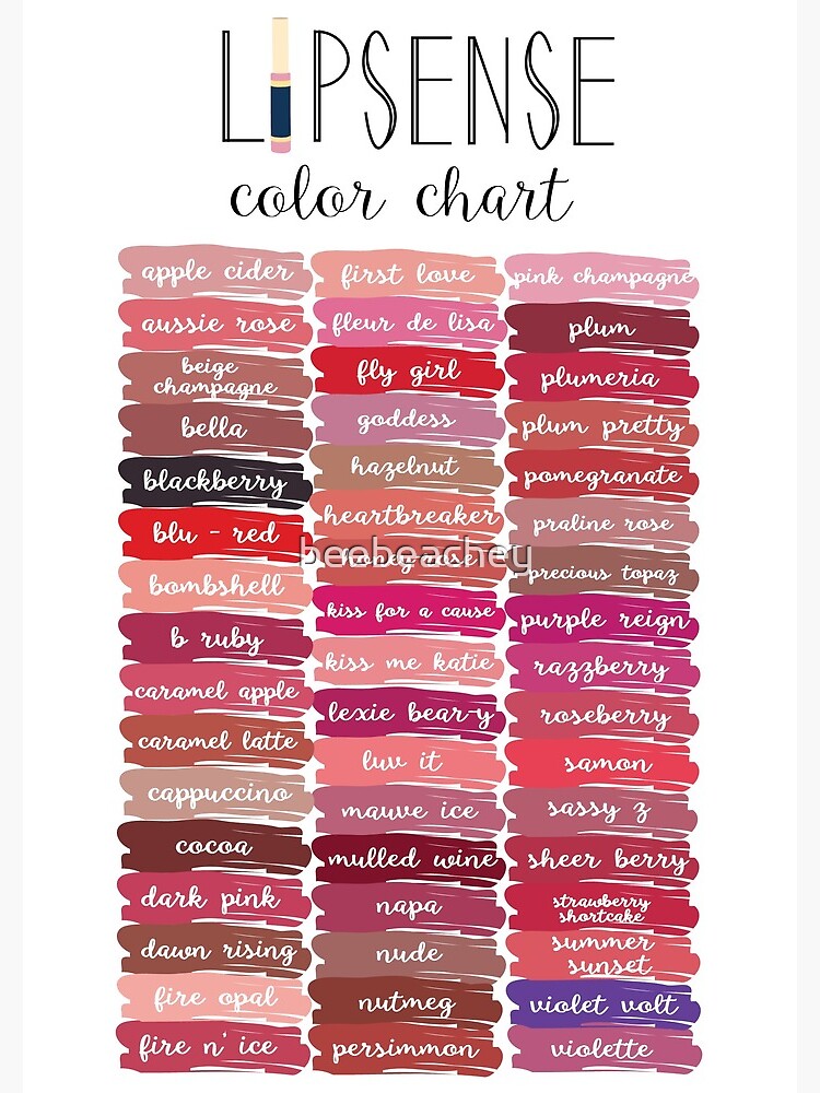 Lipsense Color Chart