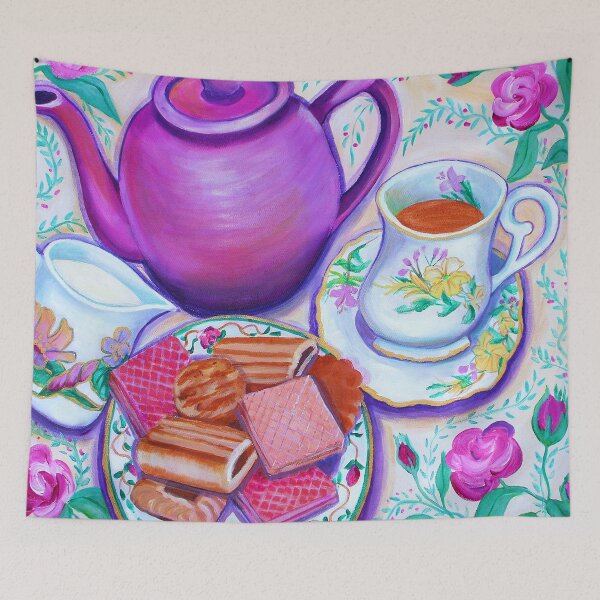 Item preview, Pink Tea with Roses designed and sold by marlene veronique holdsworth.