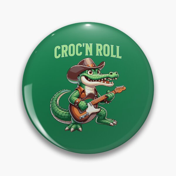 Item preview, Funny Croc'n Roll Crocodile with Guitar designed and sold by JoeStylistic.