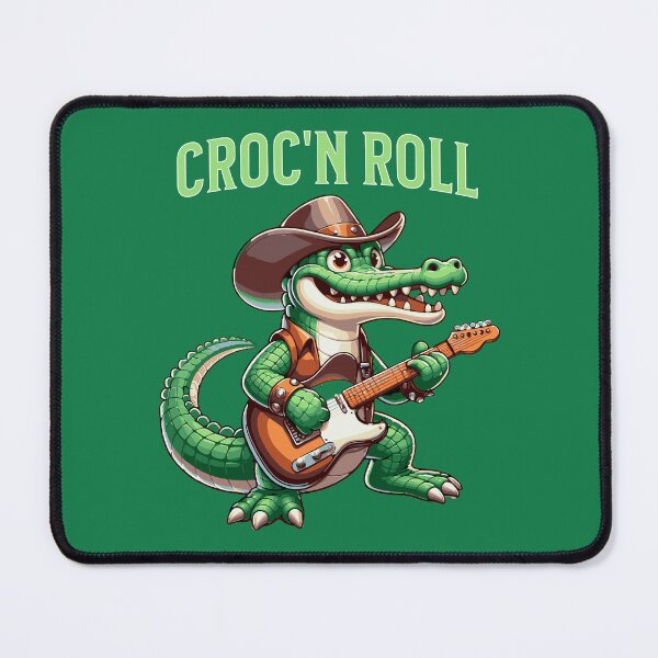 Item preview, Funny Croc'n Roll Crocodile with Guitar designed and sold by JoeStylistic.