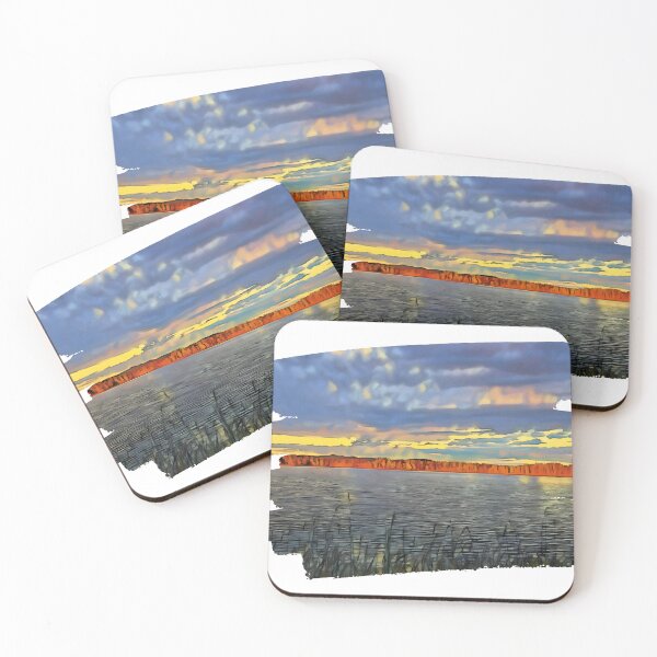 Item preview, Dusk: blaze of color on the quiet lake designed and sold by Ink-Kreativ.