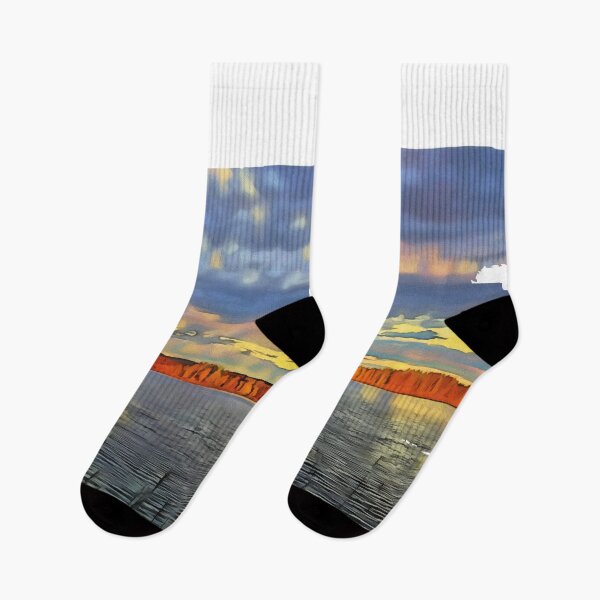 Item preview, Dusk: blaze of color on the quiet lake designed and sold by Ink-Kreativ.
