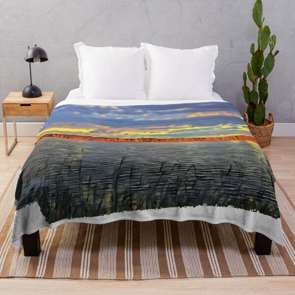 Item preview, Dusk: blaze of color on the quiet lake designed and sold by Ink-Kreativ.