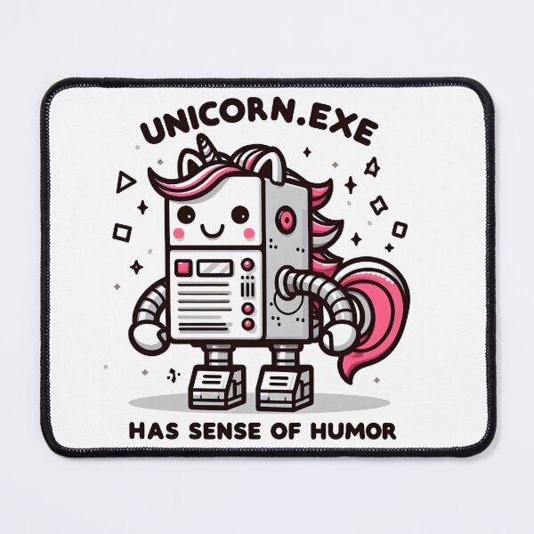 Item preview, Unicorn.exe has a sense of humor designed and sold by Dungeon-Depot.