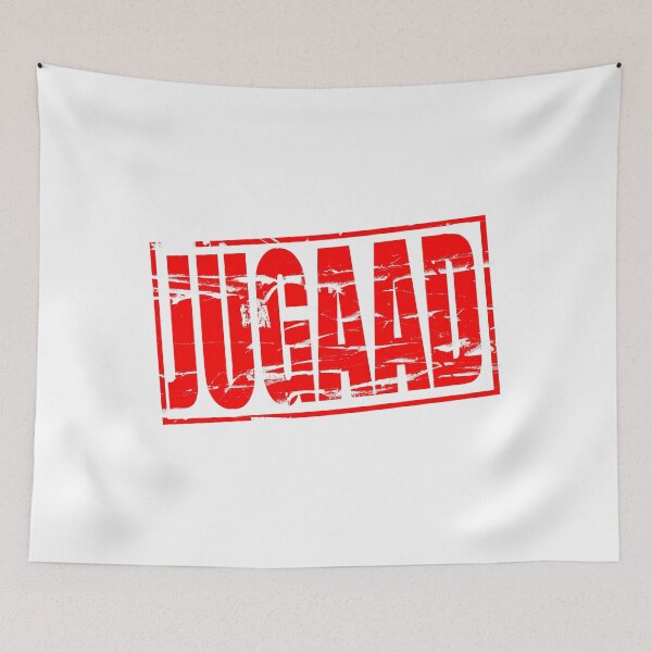 Item preview, Red rubber stamp effect with the term Jugaad. जुगाड़  designed and sold by funkyworm.