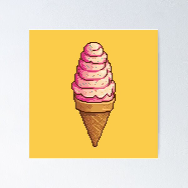 Item preview, Pixelated Summer Bliss: Retro Ice Cream designed and sold by Pixelartshirt.