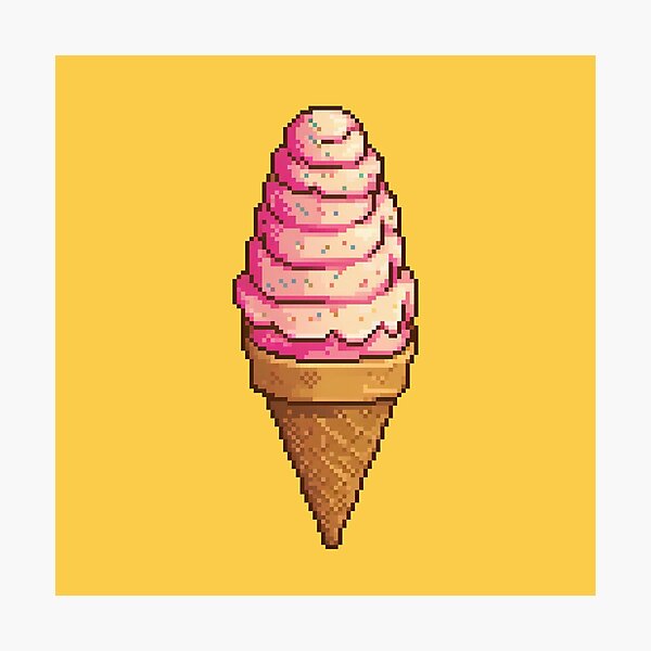 Item preview, Pixelated Summer Bliss: Retro Ice Cream designed and sold by Pixelartshirt.