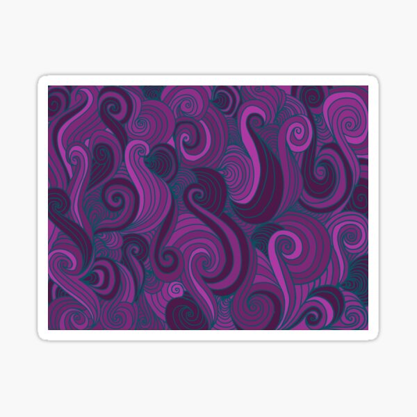 Wave Pattern in Magenta Sticker